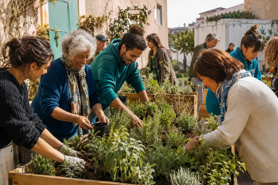 Atelier associatif intergénérationnel créant du lien à Marseille